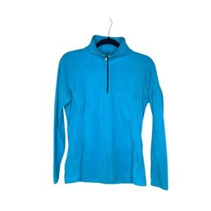 COLUMBIA Blue 1/4 Zip Pullover Fleece Jacket M